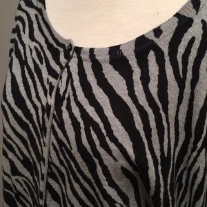 Animal print plus size sweater cardigan xl-1x